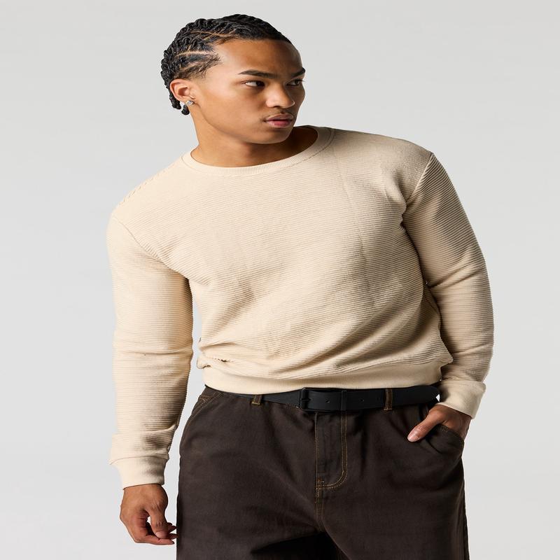 Ribbed Knit Long Sleeve Top