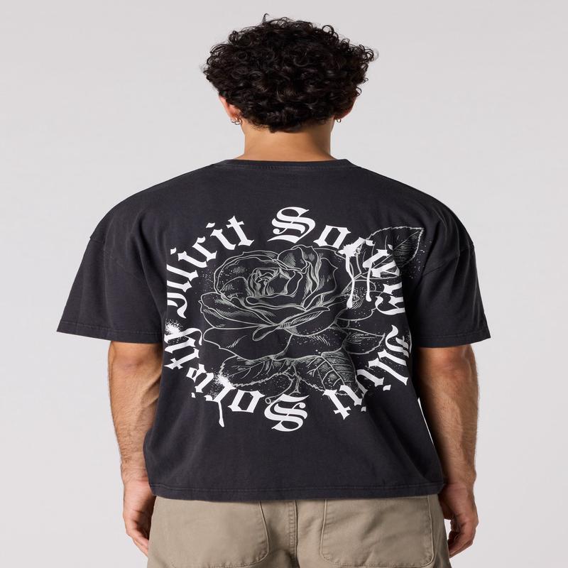 Rose Graphic Relaxed T-Shirt