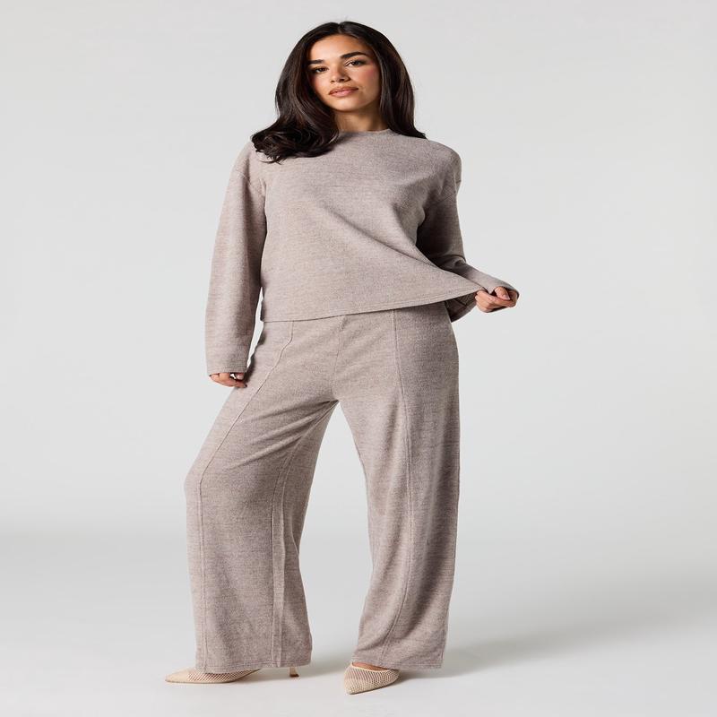Soft Knit Wide Leg Pant