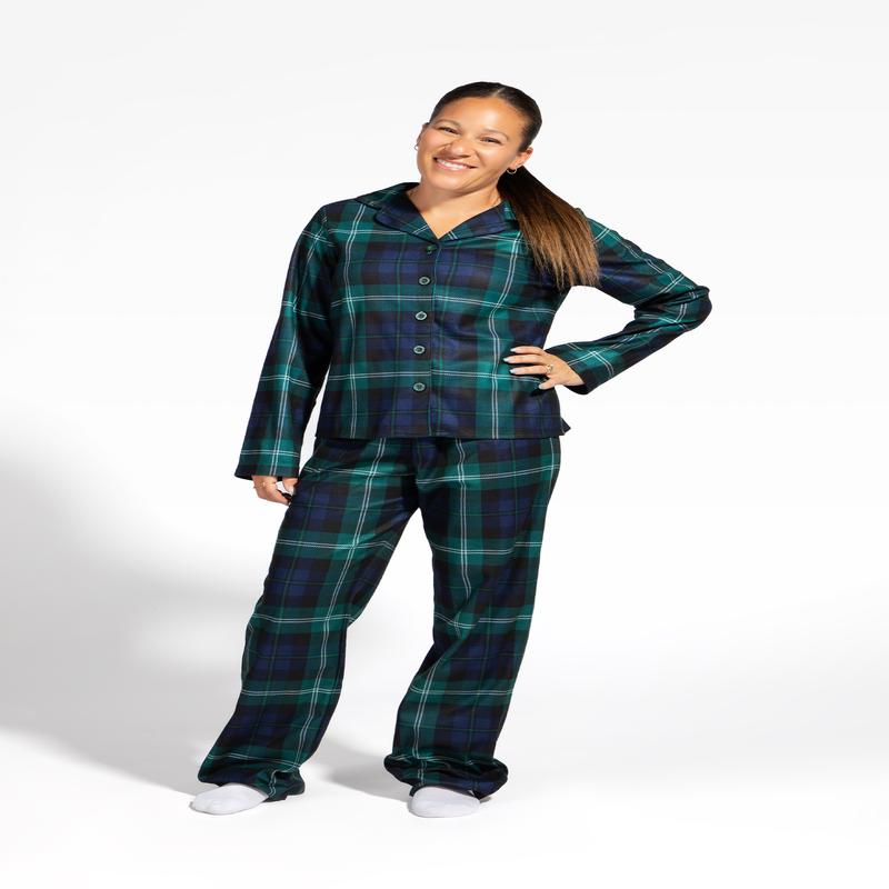 Womens Fammy Jammies Festive Flannel Pajama Set