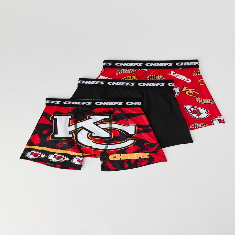 Boys Kansas City Chiefs Print Boxer Brief (3 Pack)
