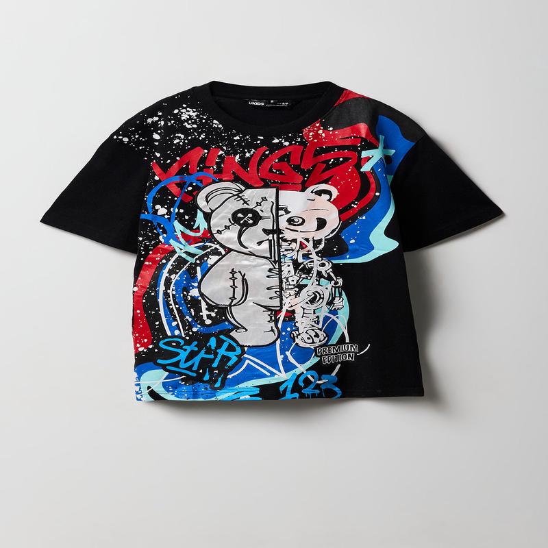 Boys Robot Embroidered T-Shirt