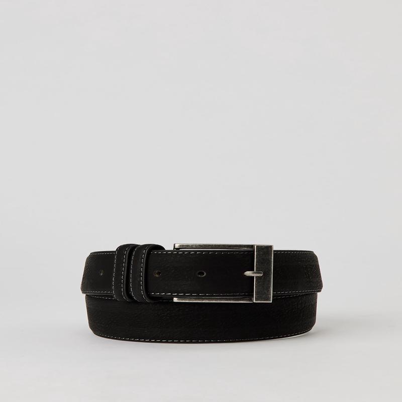 Faux Leather Contrast Stitch Belt