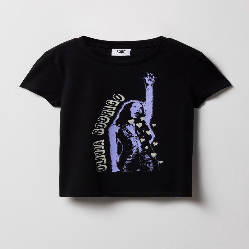 Girls Olivia Rodrigo Oversized Graphic T-Shirt