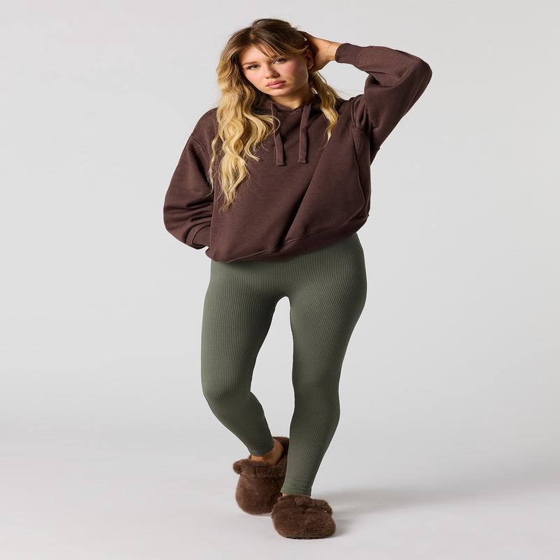 High Rise Seamless Ribbed Legging