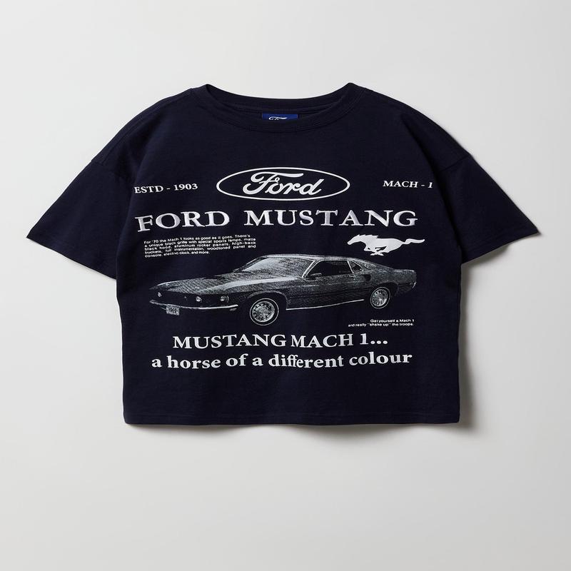 Kids Ford Mustang Embroidered T-Shirt