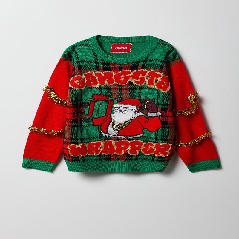 Kids Gangsta Santa Christmas Sweater