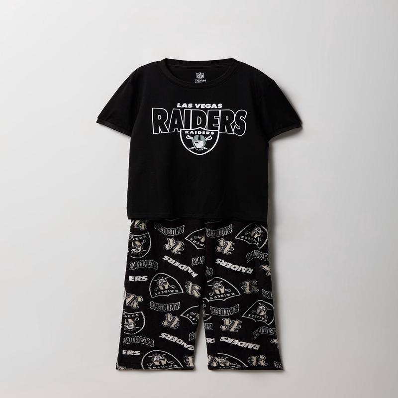 Kids Las Vegas Raiders T-Shirt & Pant Pajama Set