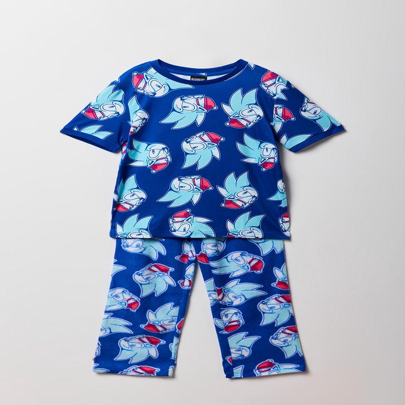 Kids Sonic Christmas T-Shirt & Plush Pant Pajama Set