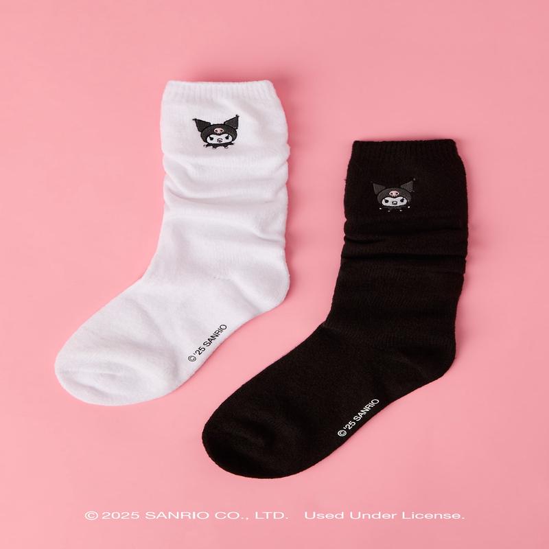 Kuromi Embroidered Slouchy Socks