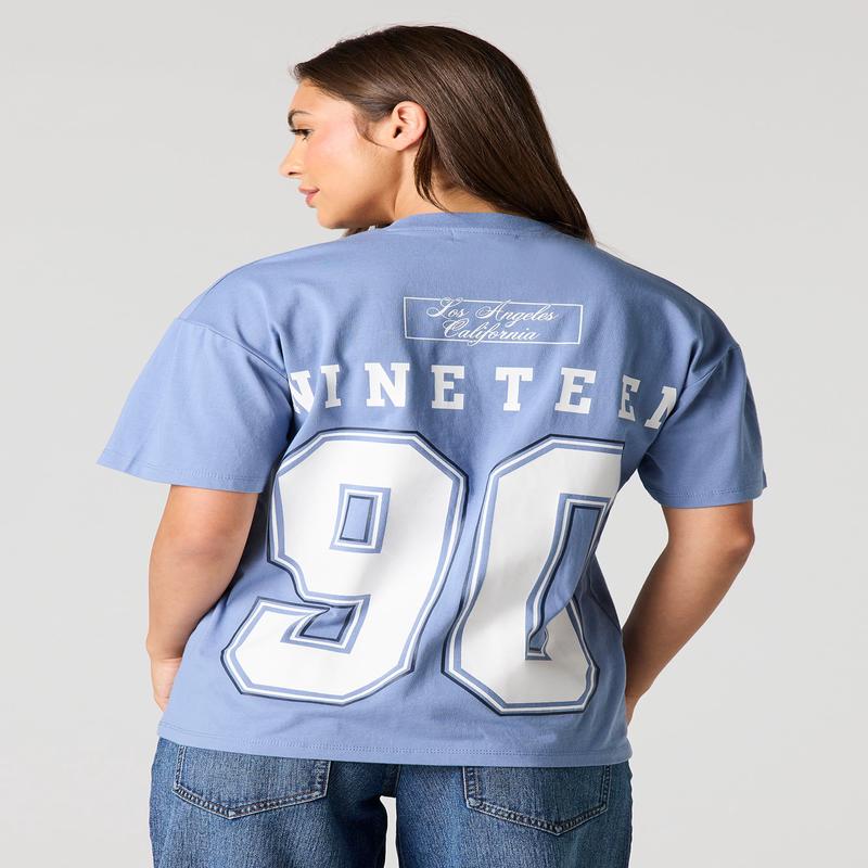 Luxe Heavy Cotton LA Graphic Boyfriend T-Shirt