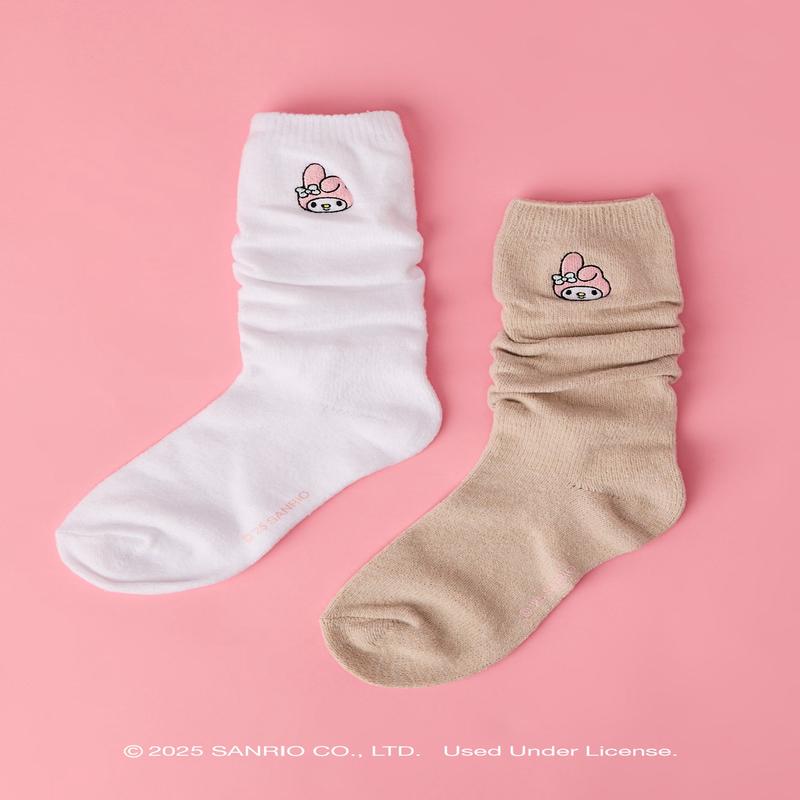 My Melody Embroidered Slouchy Socks