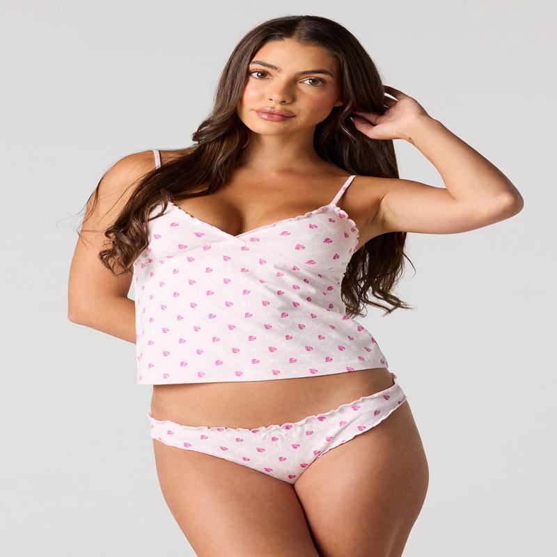 Printed Tank & Panty Set