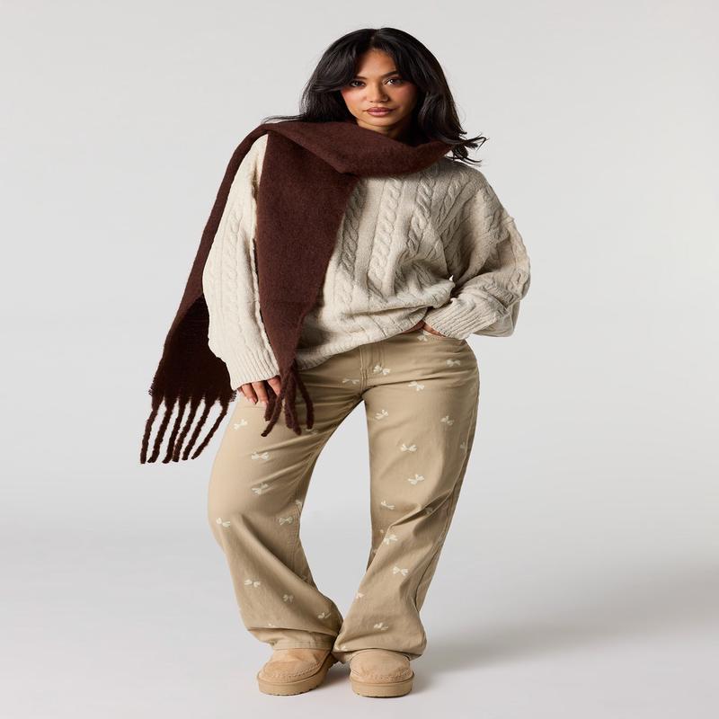 Bow Pocket Wide Leg Pant