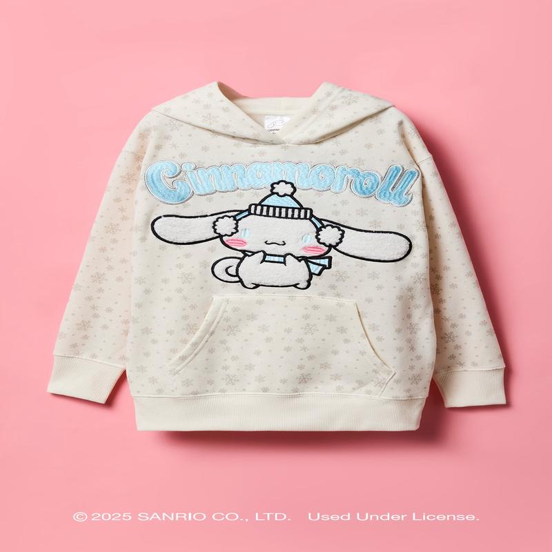 Cinnamoroll Girls Chenille Embroidered Fleece Hoodie