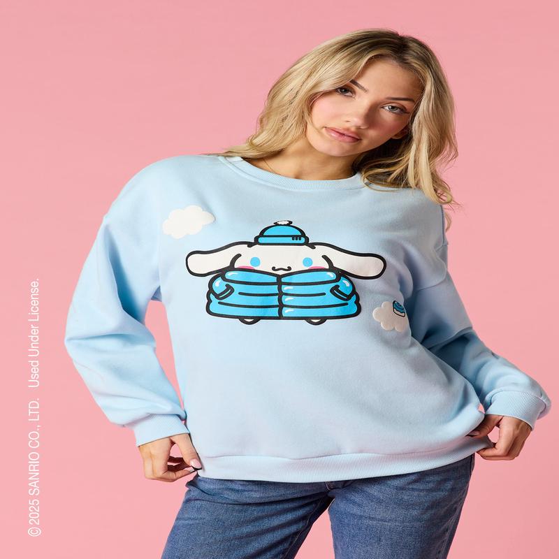 Cinnamoroll Puff Print Fleece Sweatshirt