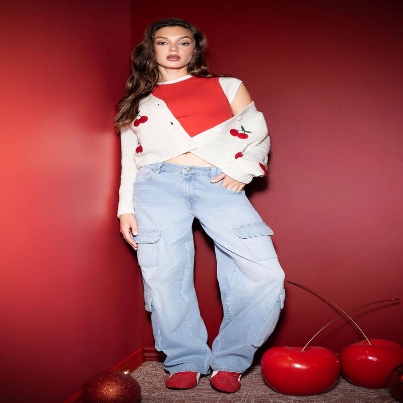 Embroidered Knit Cardigan