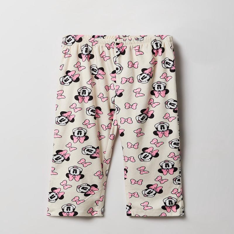 Girls Minnie Mouse Print Plush Pajama Pant