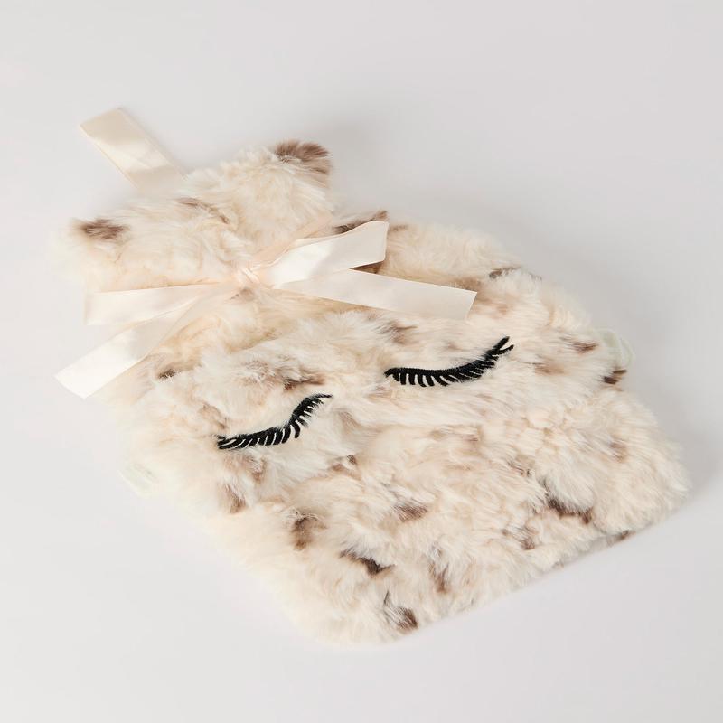 Hot Water Bottle & Eye Mask Plush Gift Set (3 Pcs)