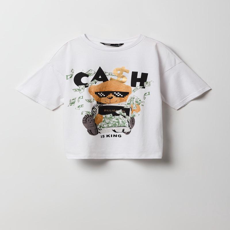 Kids Cash Bear Graphic T-Shirt