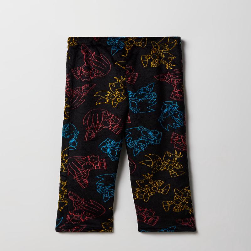 Kids Sonic Print Plush Pajama Pant