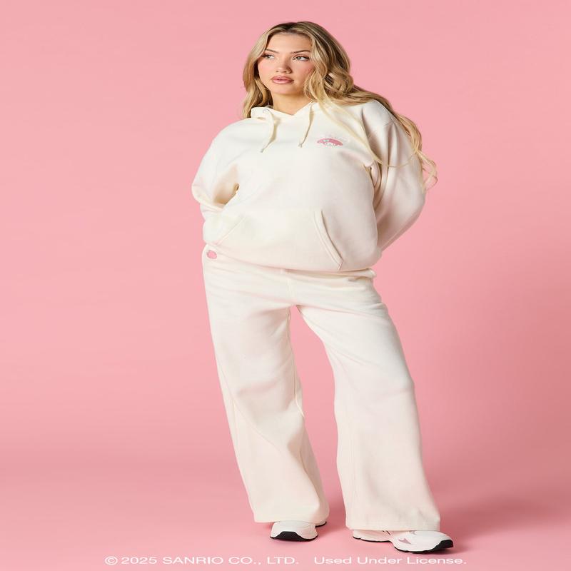 My Melody Graphic Fleece Wide Leg Sweatpant