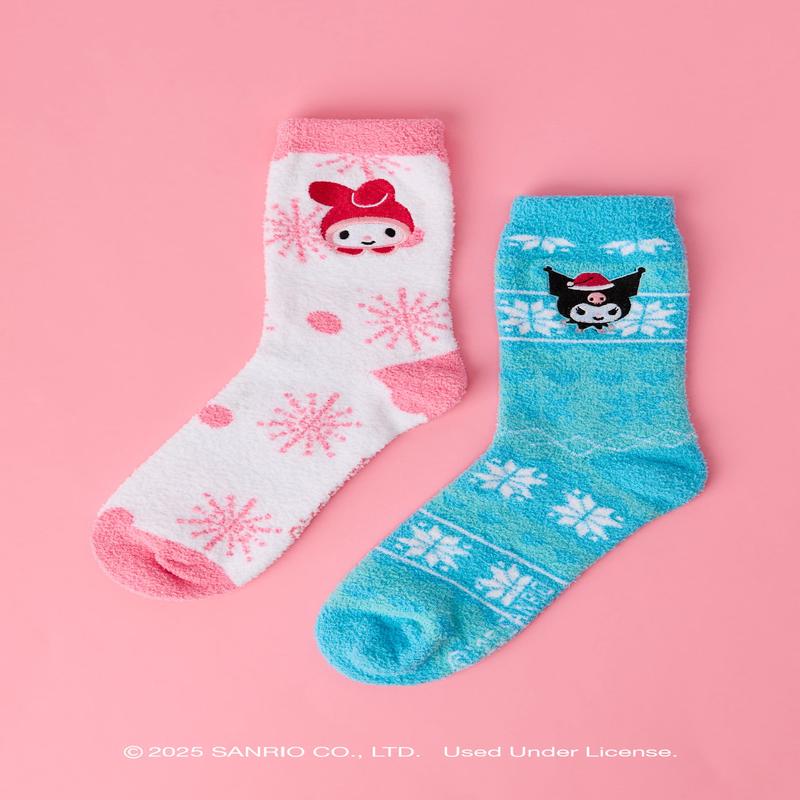 My Melody & Kuromi Christmas Socks (2 Pack)