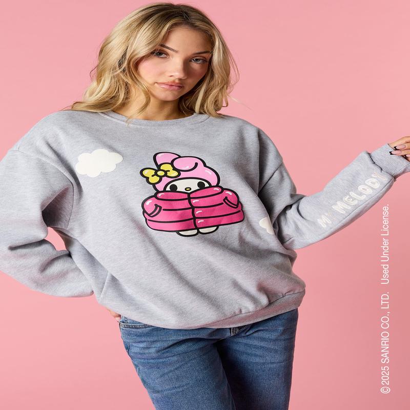 My Melody Puff Print Fleece Sweatshirt