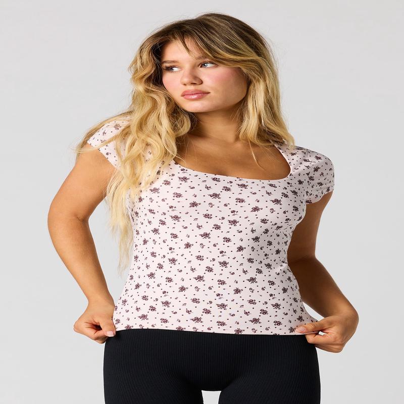 Soft Contour Scoop Neck T-Shirt