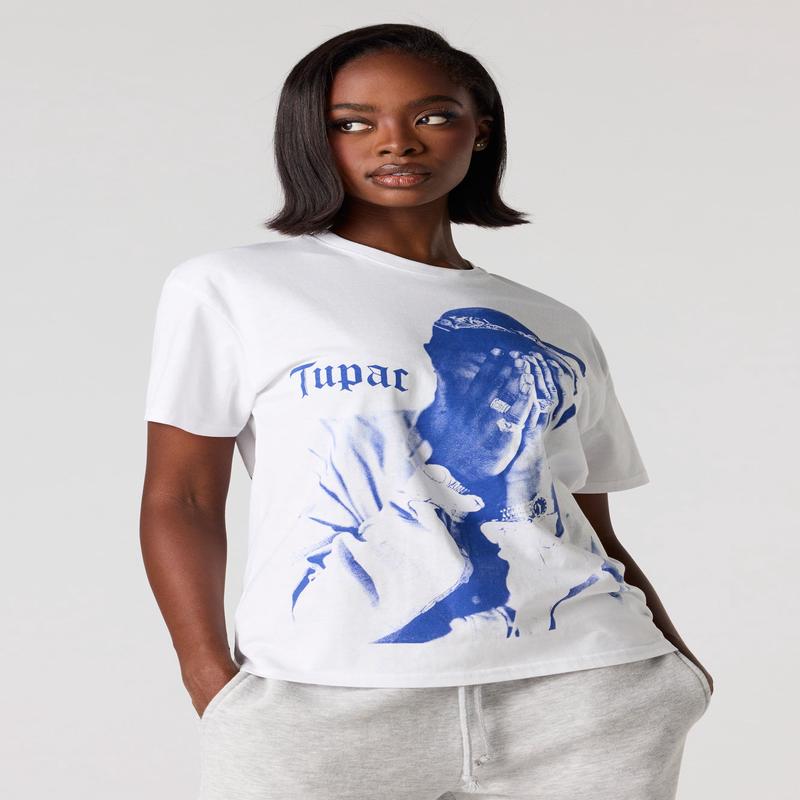 Tupac Graphic Boyfriend T-Shirt