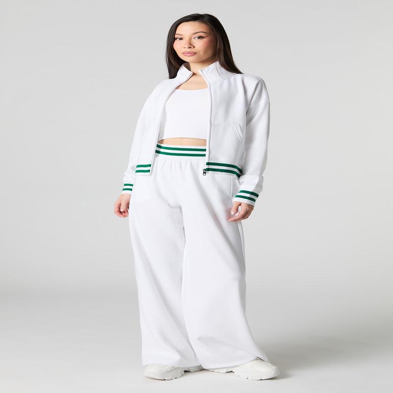 Active Striped Waist Fleece Sweatpant