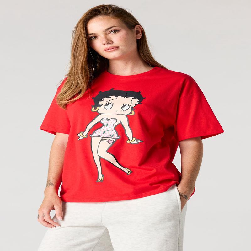 Betty Boop Graphic Boyfriend T-Shirt