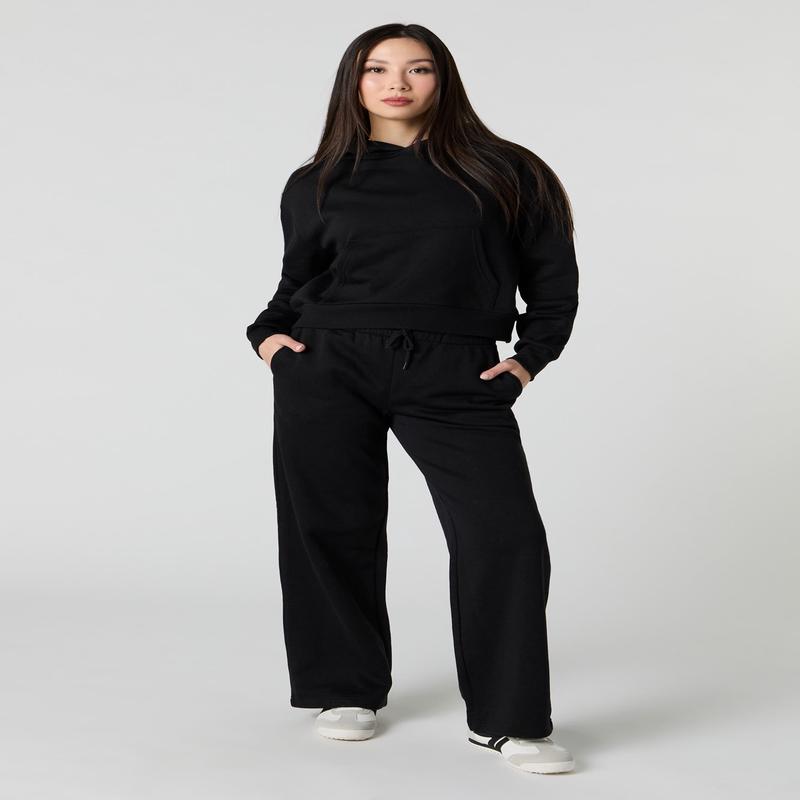 Fleece Wide Leg Sweatpant