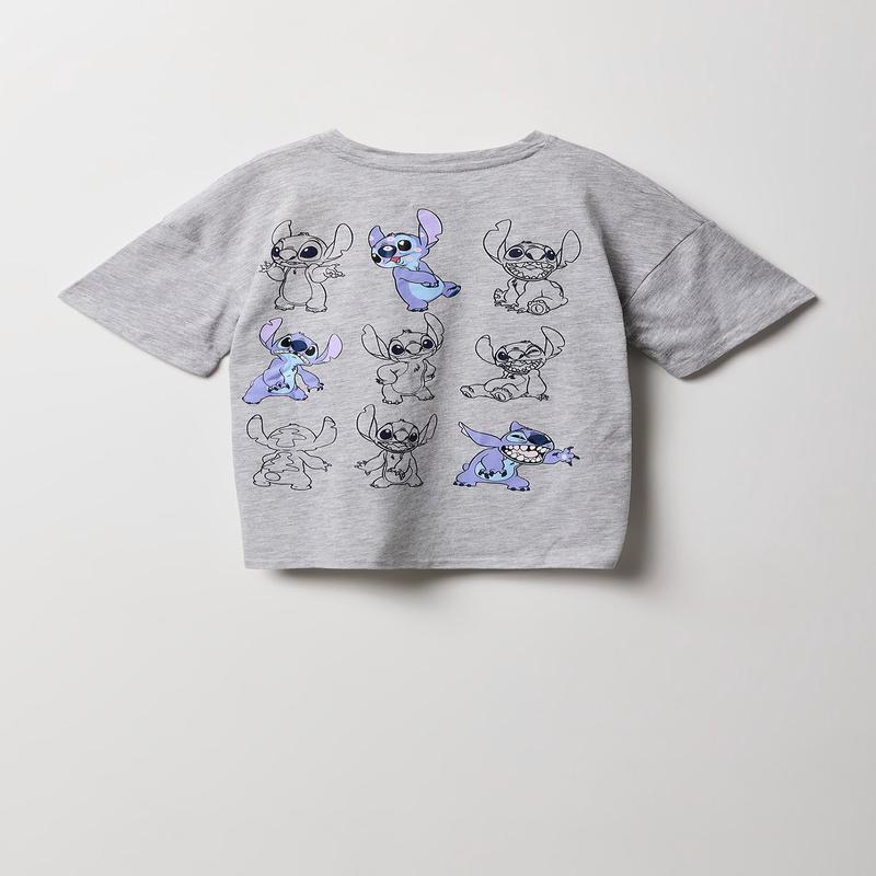 Girls Stitch Graphic Oversized T-Shirt