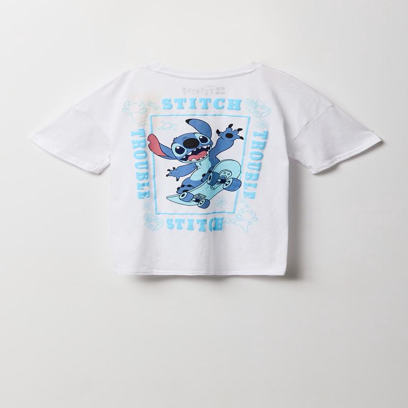 Girls Stitch Puff Print & Graphic Oversized T-Shirt
