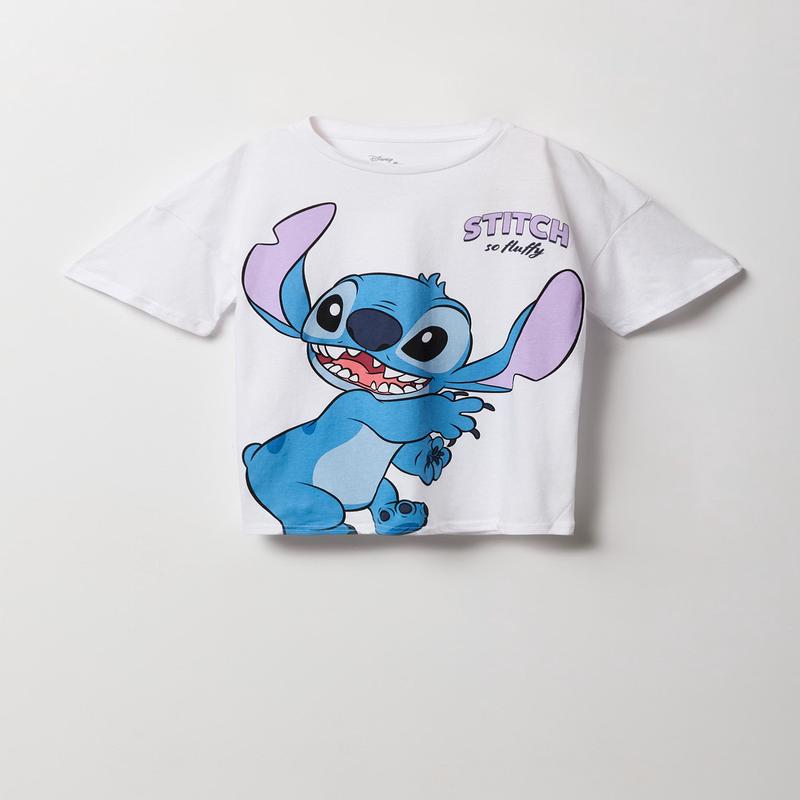 Girls Stitch Puff So Fluffy Graphic Oversized T-Shirt