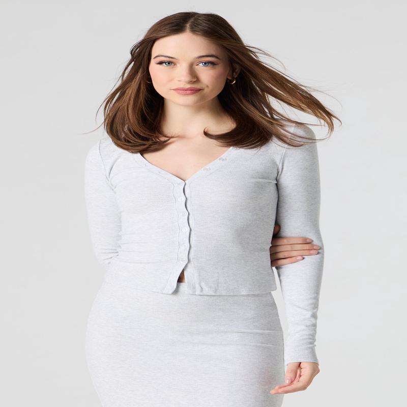 Haut boutonn ctel  manches longues