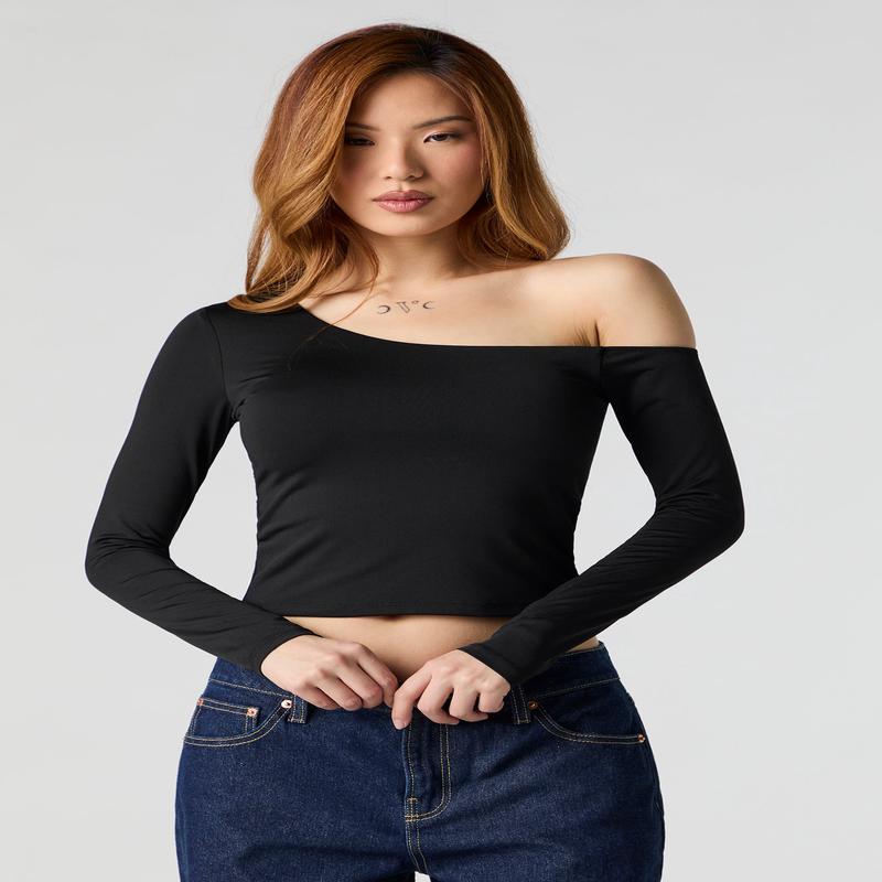 Haut profil  manches longues avec paules dnudes