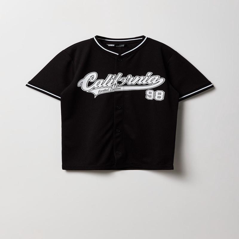 Jersey de baseball en filet imprim pour garon