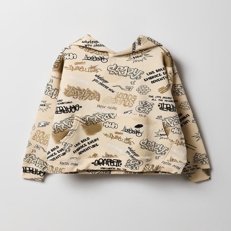 Kids Graffiti Skate Print Fleece Hoodie