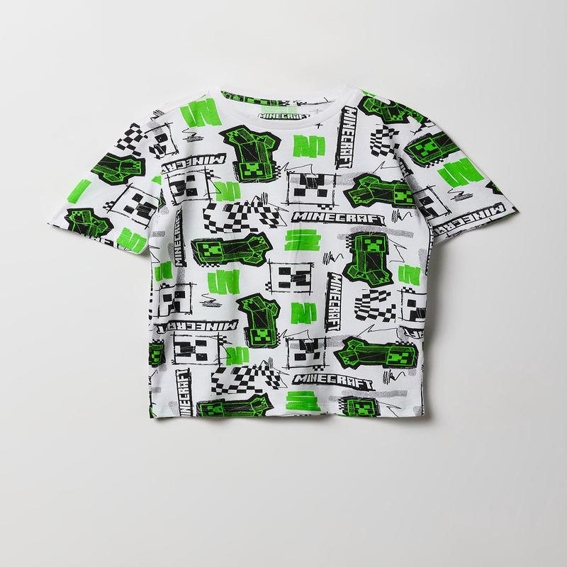 Kids Minecraft TNT Printed T-Shirt