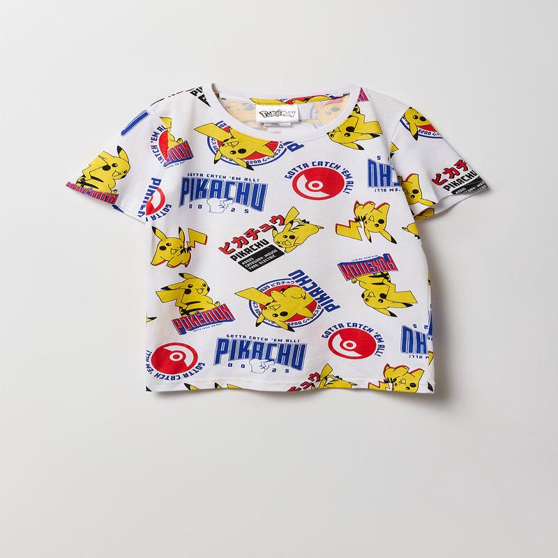 Kids Pikachu Print T-Shirt