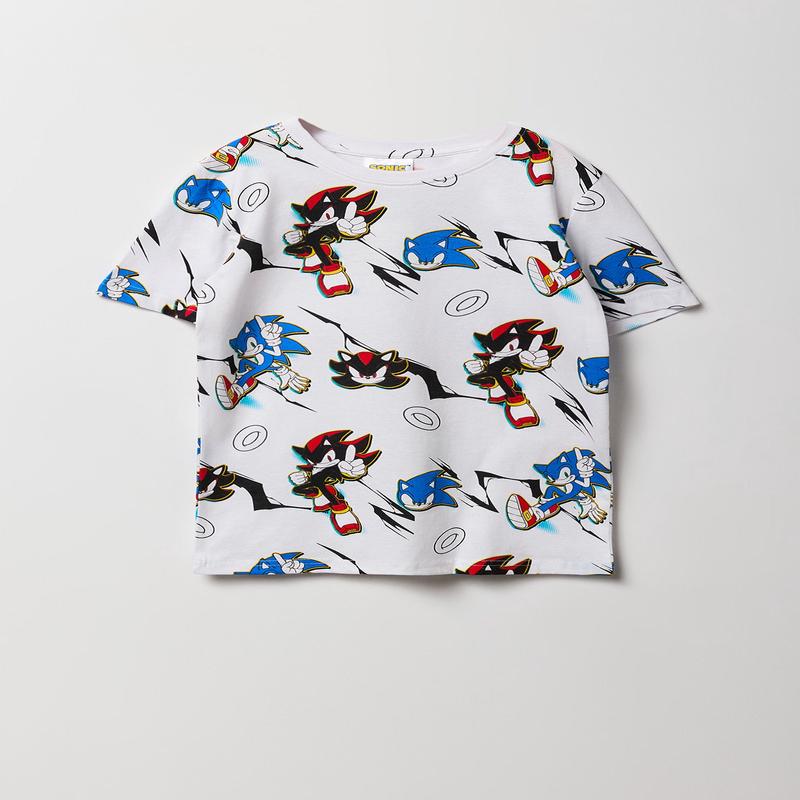 Kids Sonic & Shadow Print T-Shirt
