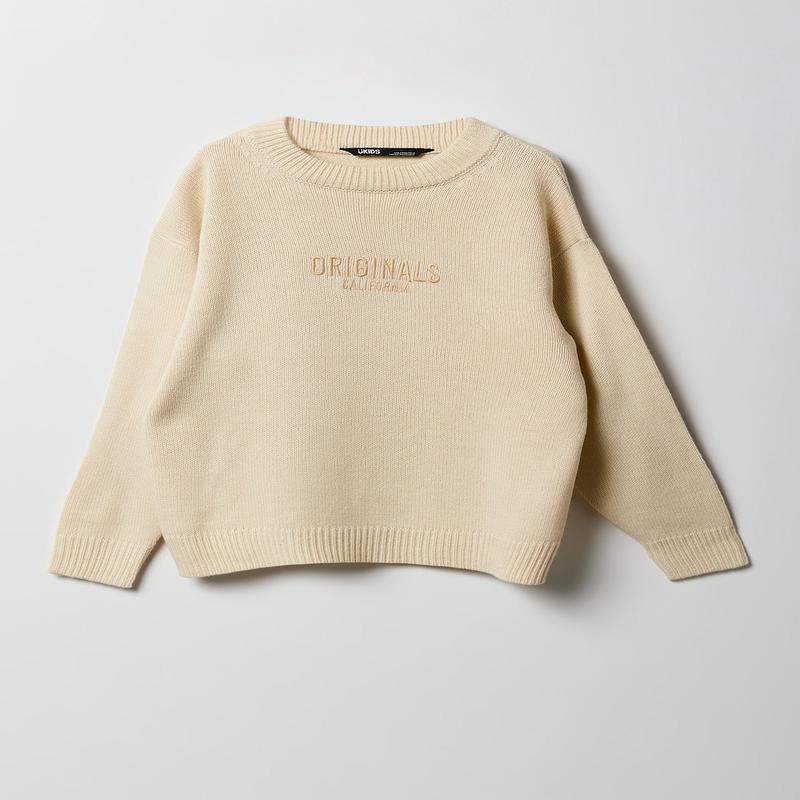Boys Embroidered Boxy Sweater