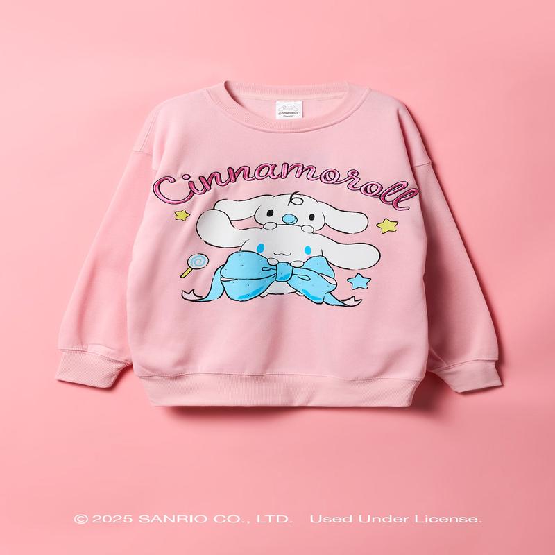 Cinnamoroll Girls Oversized Embroidered Sweatshirt