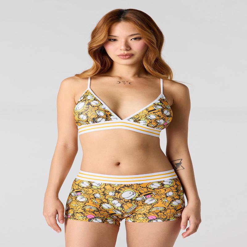 Garfield Triangle Bra & Boy Short Set