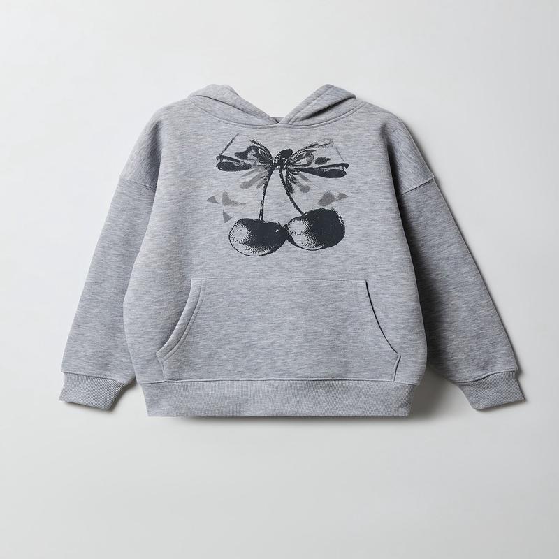 Girls Graphic Oversized Hoodie