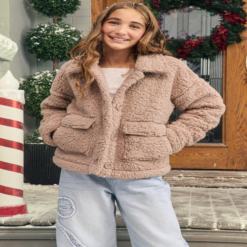 Girls Sherpa Teddy Jacket