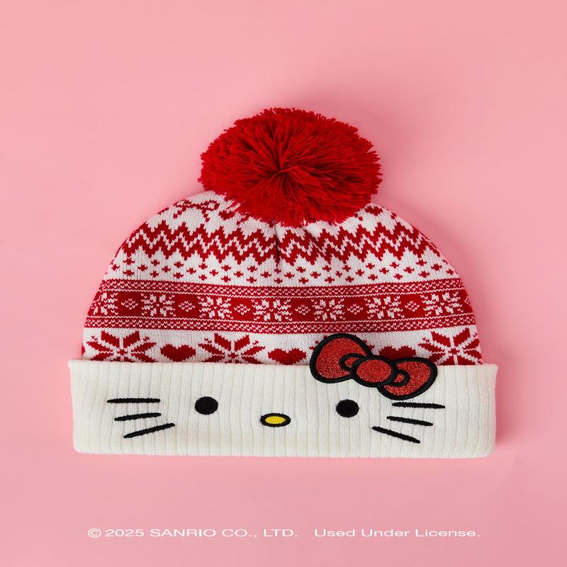 Hello Kitty Jacquart Knit Beanie