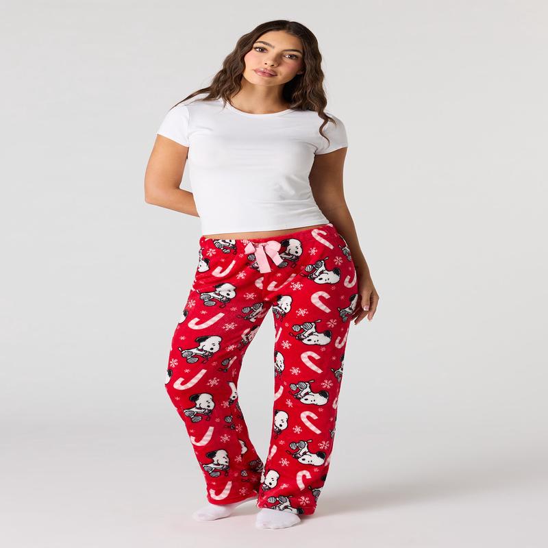 Holiday Printed Plush Pajama Pant
